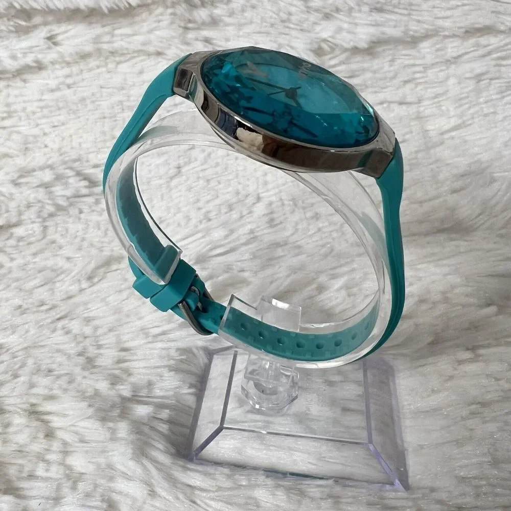 RUMBA TIME for American Eagle Outfitters Women's Watch Teal /Aqua Silicone Band